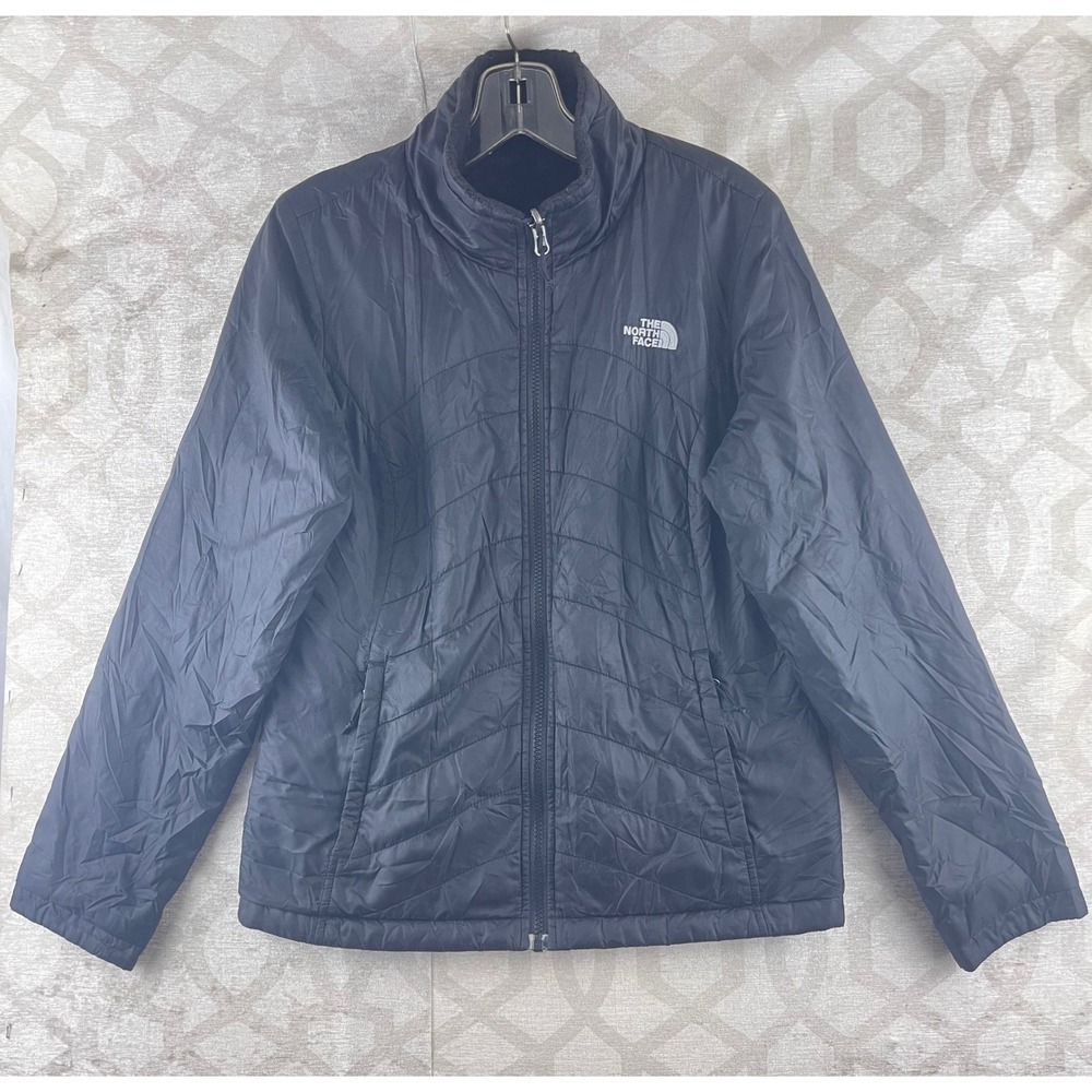 The North Face mossbud Womens Black Quilted Reversible Puffer Jacket S Full Zip‎